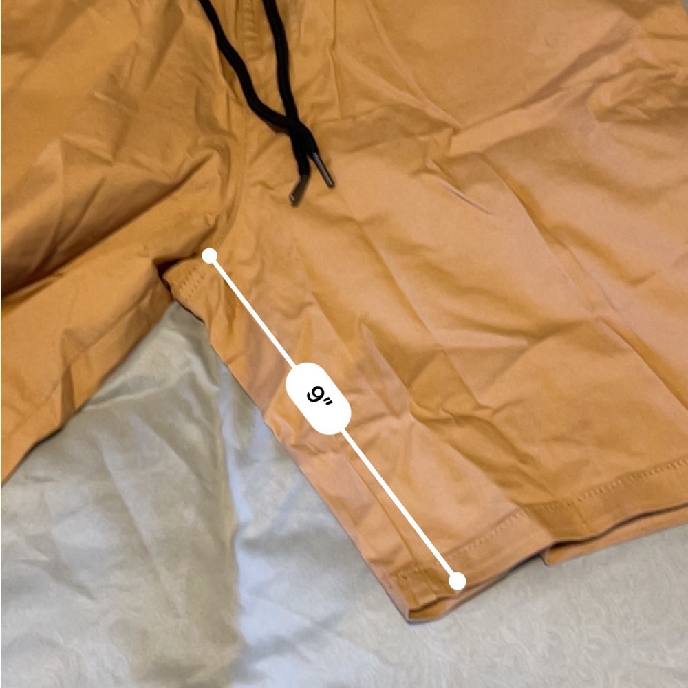 Men's Tan Drawstring Shorts - Picture 5 of 5